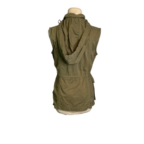 J.Crew Classic twill Chino green hoodie vest jacket size XS - Picture 12 of 13